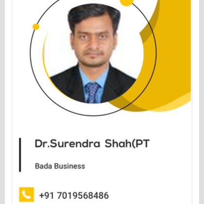 Dr.Surendra  Shah(PT)& IBC Profile Picture